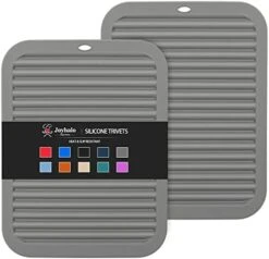 Trivets For Hot Dishes - Hot Pads For Kitchen, Silicone Pot Holders For Hot Pots And Pans, Silicone Mats For Kitchen Countertops, Table, Flexible Easy To Wash And Dry, True Blue -Wilton Shop 41ATC5EL90L. AC