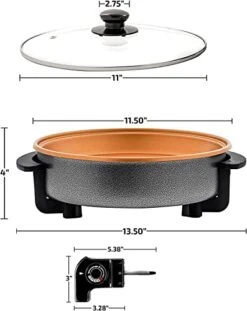 12-Inch Nonstick Electric Skillet - Family-Sized Serves 4 To 6 People -Wilton Shop 41AXos5o01L