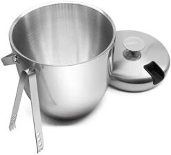 Fortune Candy Insulated Ice Bucket, Double Walled Stainless Steel Ice Bucket With Ice Tongs, Scoop, Lid, And Exclusive Handmade Nylon Holder, 2.8 L (Black) -Wilton Shop 41Ac4BE FcL. AC