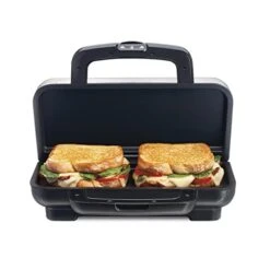 Deluxe Hot Sandwich Maker, Nonstick Plates, Stainless Steel (25415)