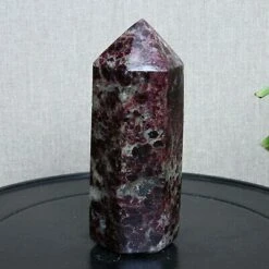 B1538- Natural Almandine Wine Red Garnet Crystal Mineral Healing Point Obelisk
