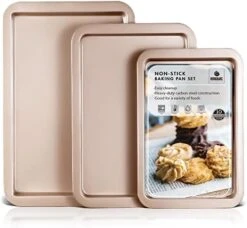 Baking Sheet Pan Set, Cookie Sheet For Oven, Nonstick Bakeware Sets With Wider Grips, 3 Pack Half/Jelly Roll/Quarter Baking Tray, Premium, Dishwasher Safe - Dark Grey 16 Baking Sheet Pan Set, Cookie Sheet For Oven, Nonstick Bakeware Sets With Wider Grips, 3 Pack Half/Jelly Roll/Quarter Baking Tray, Premium, Dishwasher Safe - Dark Grey -Wilton Shop 41Ahh30awfL. AC