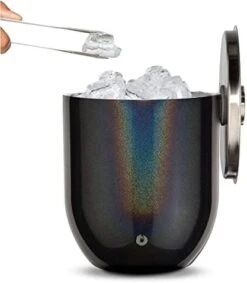 Everyday Collection Double Wall Insulated Stainless Steel Ice Bucket With Lid And Tongs, 3 Liters -Wilton Shop 41Aqc96lWgL. AC