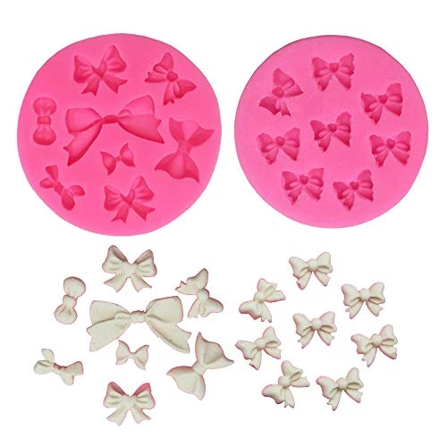 Mini Bow Silicone Fondant Mold Bowknot Candy Chocolate Mold Cake Cupcake Decoration For Birthday Party 3 Mini Bow Silicone Fondant Mold Bowknot Candy Chocolate Mold Cake Cupcake Decoration For Birthday Party