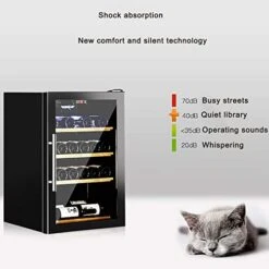 ATAAY Wine Cooler Refrigerators 34 Bottle Fast Cooling Low Noise And No Fog Wine Fridge With Compressor Stainless Steel Digital Temperature Control Screen Built-in Or Freestanding -Wilton Shop 41B3lGco4zL