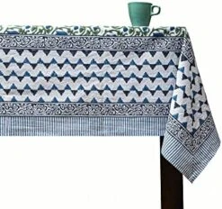 Cotton Tablecloth, Handblock Print Rectangle Blue Table Cloth For Kitchen Dinning Tabletop Decoration Parties Weddings Thanksgiving Christmas (60 X 108 Inches) 22 Cotton Tablecloth, Handblock Print Rectangle Blue Table Cloth For Kitchen Dinning Tabletop Decoration Parties Weddings Thanksgiving Christmas (60 X 108 Inches) -Wilton Shop 41BB6eMt03L. AC