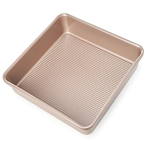 Nonstick Square Cake Pan, Even Baking And Roasting, Easy To Clean, Durable Quality, Warp & Scratch Resistant Texture For Easy Release, Food-Safe, Size 8 X 8 Inch 3 Nonstick Square Cake Pan, Even Baking And Roasting, Easy To Clean, Durable Quality, Warp & Scratch Resistant Texture For Easy Release, Food-Safe, Size 8 X 8 Inch