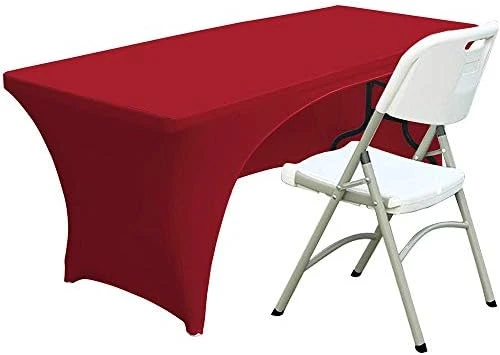 Spandex Open Back Table Cover 6 Ft. Fitted Polyester Tablecloth Stretch Spandex Tablecover Table Toppers 30+ Colors 15 Spandex Open Back Table Cover 6 Ft. Fitted Polyester Tablecloth Stretch Spandex Tablecover Table Toppers 30+ Colors - Image 13