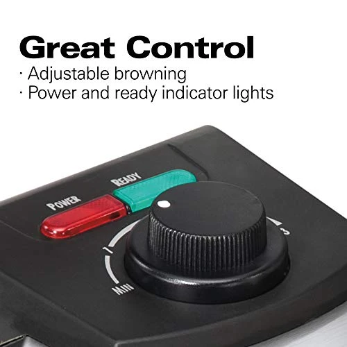 Hamilton Beach Flip Belgian Waffle Maker With Browning Control, Non-Stick Grids, Indicator Lights, Lid Lock And Drip Tray, Stainless Steel (26010R) 6 Hamilton Beach Flip Belgian Waffle Maker With Browning Control, Non-Stick Grids, Indicator Lights, Lid Lock And Drip Tray, Stainless Steel (26010R) - Image 4