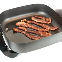 SKWB12GY13 Family-Sized Electric Skillet With Lid And Diamond Shield Scratch-Resistant Non-Stick Finish, 12 By 12 By 3 In, Gray -Wilton Shop 41BLSLRXK0L