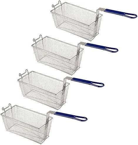 Set Of 4 Pack WeChef 13 1/4" X 6 1/2" X 6" Rectangular Wire Fry Basket With Non-slip Handle Commercial Restaurant Kitchen Deep Fryer 10 Set Of 4 Pack WeChef 13 1/4" X 6 1/2" X 6" Rectangular Wire Fry Basket With Non-slip Handle Commercial Restaurant Kitchen Deep Fryer - Image 8