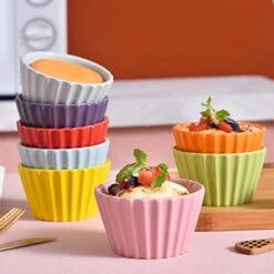 2 Pcs Ceramic Ramekins Souffle Dishes Small Baking Cups Dipping Sauce Dishes Dessert Cups For Baking Souffle Pudding Creme Brulee Ice Cream Blue Pink 9 2 Pcs Ceramic Ramekins Souffle Dishes Small Baking Cups Dipping Sauce Dishes Dessert Cups For Baking Souffle Pudding Creme Brulee Ice Cream Blue Pink -Wilton Shop 41BPRNGUUVL