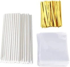 Ollipop Stick (6 Inch), Candy Wrappers And Twist Ties Set, 100 Papery Lollipop Sticks (6 Inch), 200 Lollipop Bags And 200 Twist Ties (500Pcs) 13 Ollipop Stick (6 Inch), Candy Wrappers And Twist Ties Set, 100 Papery Lollipop Sticks (6 Inch), 200 Lollipop Bags And 200 Twist Ties (500Pcs) -Wilton Shop 41BQxQxmXWL. AC