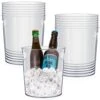 12 Pcs Plastic Ice Buckets With Handle Clear Wine Bucket Round Champagne Bucket Large Wine Cooler Bucket Portable Party Tubs For Drinks Chiller Bin For Beer Bottle With Handles (6.5 X 6.9 X 5.5 Inch) -Wilton Shop 41BSngO8QiL