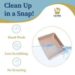 Nonstick Square Cake Pan, Even Baking And Roasting, Easy To Clean, Durable Quality, Warp & Scratch Resistant Texture For Easy Release, Food-Safe, Size 8 X 8 Inch 12 Nonstick Square Cake Pan, Even Baking And Roasting, Easy To Clean, Durable Quality, Warp & Scratch Resistant Texture For Easy Release, Food-Safe, Size 8 X 8 Inch -Wilton Shop 41BU3vKpJQL