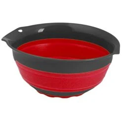3 Quart Collapsible Mixing Bowl-Red & Gray, Red