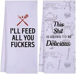 Funny Kitchen Towels For Men, Women, BBQ Grilling Cooking Dish Towels, Funny Birthday Gifts For Husband, Dad, Boyfriend, Friend, Hilarious Gag Gift For Chefs 23 Funny Kitchen Towels For Men, Women, BBQ Grilling Cooking Dish Towels, Funny Birthday Gifts For Husband, Dad, Boyfriend, Friend, Hilarious Gag Gift For Chefs -Wilton Shop 41BdJbGtTHL. AC