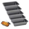 1/2/3/5 Pack 6x3inch Nonstick Carbon Steel Loaf Pan, Rectangular Cake Bread Toast Pan, Small Mold Bakeware, Baking Mold Kitchen Cupcake Tools For Bakery Home (5 Pack, 6.1x3.35x1.57 Inch) 2 1/2/3/5 Pack 6x3inch Nonstick Carbon Steel Loaf Pan, Rectangular Cake Bread Toast Pan, Small Mold Bakeware, Baking Mold Kitchen Cupcake Tools For Bakery Home (5 Pack, 6.1x3.35x1.57 Inch) -Wilton Shop 41BiHJ2j5eL