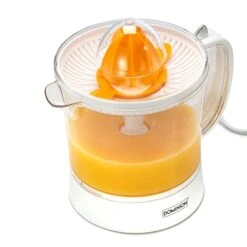 BPA-Free CitroMax Electric Citrus Juicer Extractor, Compact Volume Pulp Control, Oranges, Lemons, Limes, Grapefruits With Easy Pour Spout, 34oz, White -Wilton Shop 41BkBtvHOrL