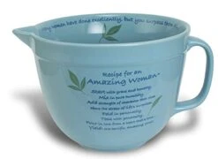 Ceramic Blue Amazing Woman Mixing Bowl