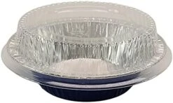 Disposable Colored Aluminum 5" Tart Pan/individual Pot Pie Pan W/Clear Dome Lid #501P (100, Gold) 29 Disposable Colored Aluminum 5" Tart Pan/individual Pot Pie Pan W/Clear Dome Lid #501P (100, Gold) -Wilton Shop 41BstRnBHL. AC