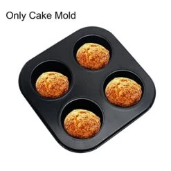 4 Hole Muffin Pan Muffin Trays, Bakeware Tins & Trays Non-stick Cupcake Baking Pan Mini Muffin Cups Pudding Bakeware Cake Mold For Oven Baking Roasting -Wilton Shop 41CKCngHHaL