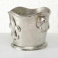 WHW Whole House Worlds Luxury Champagne Bucket Wine Cooler, French Flair, Fleur De Lis Crest, Hand Cast Aluminum, Old World Craft Finish, Up To 8 Bottles, 14 1/4 L X 11 1/2 W X 9 3/4 -Wilton Shop 41CMbZ7HxXL