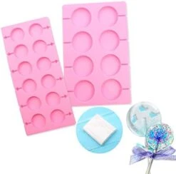 2pcs Round Silicone Hardy Candy Mould Lollipop Molds Baking Tool With 100pcs Paper Sticks, Set Of 2 -Wilton Shop 41CT0kdbeKL. AC