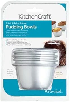 Kitchen Craft Mini Pudding Moulds, Anodised Aluminium, 7.5 Cm, Set Of 4 -Wilton Shop 41CTwngvjSL. AC