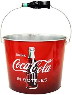 Rona Beverage Bucket With Wire Handle And Lime Grip, White And Blue -Wilton Shop 41CUwkoHIEL. AC