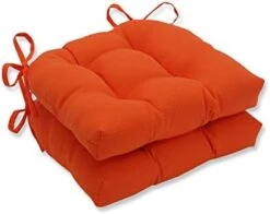 Outdoor/Indoor Pompeii Chair Pads, 15.5" X 14.5", Red, 2 Pack -Wilton Shop 41CdptaULNL. AC 1