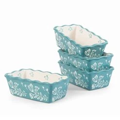 Mini Loaf Pan Bread Pan Ceramic Loaf Pans For Baking Bread Mini Bread Loaf Pans 4-Pieces Bread Baking Pan