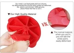 Scone Pan Silicone Triangle Cake Mold For Baking Nonstick Cornbread Pan 8 Cavity Pie Silicone Mold Perfect For Brownies, Muffin, Cupcake, Soap, Polenta, Or Biscuits (Red) -Wilton Shop 41CnMqGkrmL