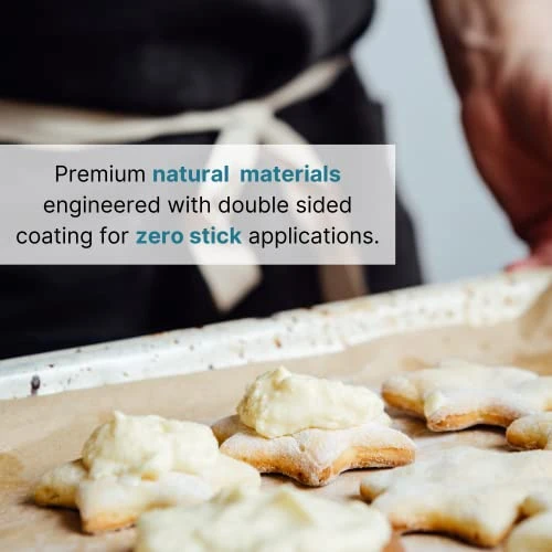 Precut Parchment Paper Sheets For Baking (12x16 In, 120 Pack) COMMERCIAL GRADE Unbleached Paper Parchment Sheets Baking Paper Unbleached Parchment Paper Parchment Paper For Baking, Cooking, Airfryer 7 Precut Parchment Paper Sheets For Baking (12x16 In, 120 Pack) COMMERCIAL GRADE Unbleached Paper Parchment Sheets Baking Paper Unbleached Parchment Paper Parchment Paper For Baking, Cooking, Airfryer - Image 5