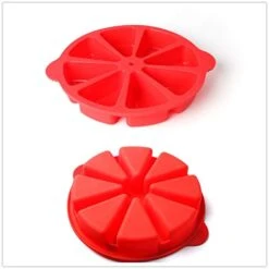 Scone Pan Silicone Triangle Cake Mold For Baking Nonstick Cornbread Pan 8 Cavity Pie Silicone Mold Perfect For Brownies, Muffin, Cupcake, Soap, Polenta, Or Biscuits (Red) -Wilton Shop 41Cuk3njIvL