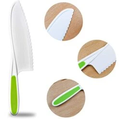 3 Piece Nylon Knives For Kids Kids Nylon Knife Set Kid Safe Knives For Cooking & Cutting Kitchen Lettuce & Salad Knives Kids Serrated Knife In 3 Sizes & Colors Plastic Knifes For Kids Christmas Gift -Wilton Shop 41CvA0i0xIL