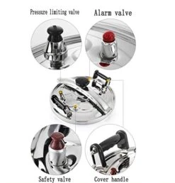 Induction Cooker Gas Pressure Cooker, Consumer And Commercial Large-capacity Stainless Steel Pressure Cooker, Outdoor Portable Explosion-proof Pressure Cooker, 22L / 30L / 40L More Rapid Heat Conducti -Wilton Shop 41CvpQqAUmL