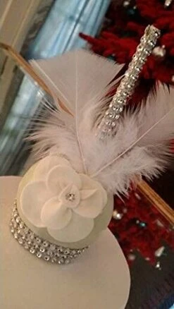 24 Pack Candy Apple Bamboo Sticks, Caramel Apple Wooden Bling Pointed Skewers,Food Sticks For Rice Krispy Treats Cookie Pops Brownies Homemade Corn Dogs With Glass Bag Glitter Ribbons Tie(Silver) -Wilton Shop 41CwUKG00FL