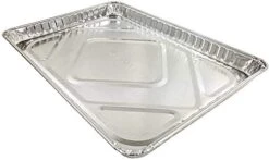 1/2 Size Sheet Cake Aluminum Foil Pan W/Clear Low Dome Lid (Pack Of 10 Sets) 17.1 L X 12.3 W X 1.25 D 10 1/2 Size Sheet Cake Aluminum Foil Pan W/Clear Low Dome Lid (Pack Of 10 Sets) 17.1 L X 12.3 W X 1.25 D -Wilton Shop 41CyaUPDIXL
