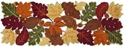 Thanksgiving Runner, Fall Leaf Table Runner For Autumn Home Decorations, Fall Table Centerpieces, Embroidered Cutwork Farmhouse HarvestMaple Leaf Runner, 13 Inch X 36 Inch -Wilton Shop 41D3raeht4L. AC