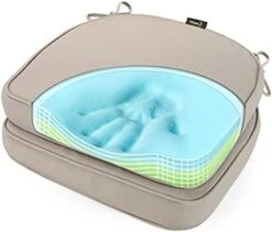 Gel Memory Foam Chair Cushions, FadeShield Water-, Stain-Resistant Durable Reversible Seat Cushion Pads With Ties For Indoor/Outdoor Kitchen Dining Office, 17"x16", Set Of 2, Heather Indigo 22 Gel Memory Foam Chair Cushions, FadeShield Water-, Stain-Resistant Durable Reversible Seat Cushion Pads With Ties For Indoor/Outdoor Kitchen Dining Office, 17"x16", Set Of 2, Heather Indigo -Wilton Shop 41D8KqmmFBL. AC