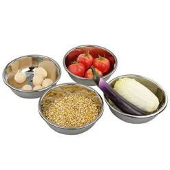 18/10 Stainless Steel Mixing Bowls, Nesting Bowls For Meal Prep, Serving, Baking, Set Of 4 10 18/10 Stainless Steel Mixing Bowls, Nesting Bowls For Meal Prep, Serving, Baking, Set Of 4 -Wilton Shop 41DDG2rDowL