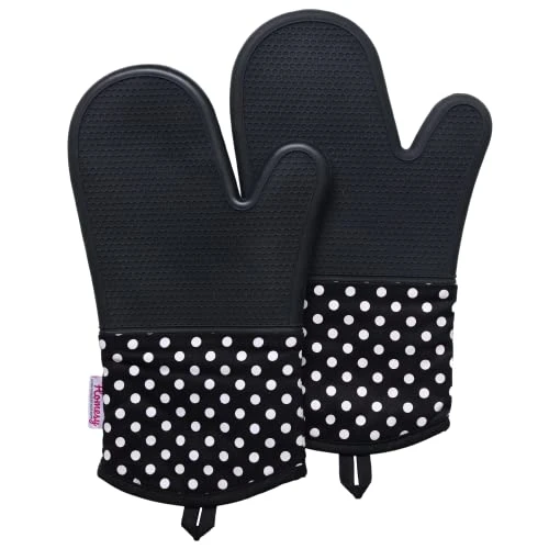 Silicone Oven Mitts, 12-inch Long Flexible Textured Grip Kitchen Mittens, Washable Insulated Oven Mitts Heat Resistant 500°F, Non Slip 2 Piece Oven Mitt Set For Cooking & Baking (Black) 3 Silicone Oven Mitts, 12-inch Long Flexible Textured Grip Kitchen Mittens, Washable Insulated Oven Mitts Heat Resistant 500°F, Non Slip 2 Piece Oven Mitt Set For Cooking & Baking (Black)