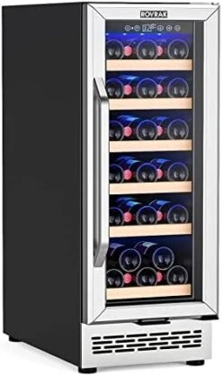 Upgrade Wine Cooler Refrigerator, 15 Inch 32 Bottle, Fast Cooling Low Noise And Frost Free Wine Fridge With Digital Temperature Control, Compressor Wine Cooler For Built-in Or Freestanding 21 Upgrade Wine Cooler Refrigerator, 15 Inch 32 Bottle, Fast Cooling Low Noise And Frost Free Wine Fridge With Digital Temperature Control, Compressor Wine Cooler For Built-in Or Freestanding -Wilton Shop 41DIhfnK7VL. AC