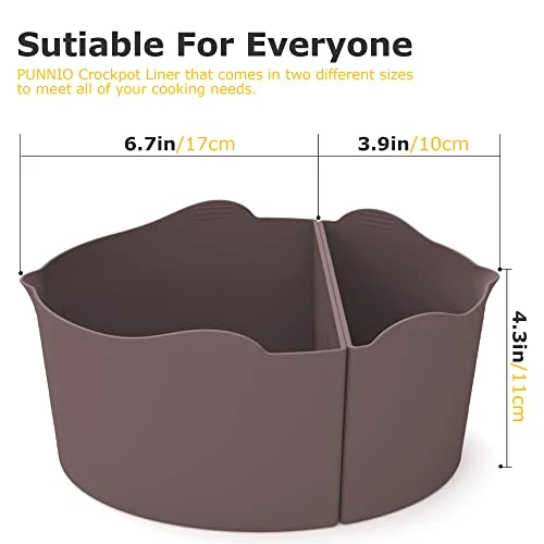 Crock Pot Liners Compatible With Crockpot & Hamilton Beach 6QT,Silicone Crockpot Liner With Handles Easy To Use And Clean 4 Crock Pot Liners Compatible With Crockpot & Hamilton Beach 6QT,Silicone Crockpot Liner With Handles Easy To Use And Clean - Image 2