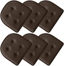 U-Shaped Chair Cushions For Dining Chairs 4 Pack, Memory Foam Chair Pads With Tufted Design And Non-Slip Backing, 17" X 16", Scuba Green -Wilton Shop 41DXbiWJJVL. AC