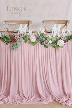9FT Table Skirt Extra Long Sheer Tablecloth For Backyard Wedding Sweetheart Table Main Table Birthday Party Cake Table Decoration 10 9FT Table Skirt Extra Long Sheer Tablecloth For Backyard Wedding Sweetheart Table Main Table Birthday Party Cake Table Decoration -Wilton Shop 41DcPUApjCL