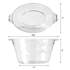 Oggi Acrylic Oval Party Tub-18.5" X 11", Clear, 18.5" By 11" -Wilton Shop 41DdAd6u64L