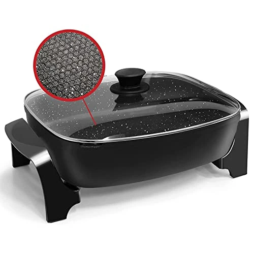 GENERIC Extra Deep Non-stick Electric Skillet Scratch Resistant, Serves 6 To 8 People (10.5Qt.) 3 GENERIC Extra Deep Non-stick Electric Skillet Scratch Resistant, Serves 6 To 8 People (10.5Qt.)