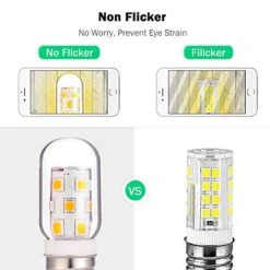 LED Microwave Light Bulb Over Stove Appliance Replacement 40W Incandescent For Refrigerator, Range Hood E17 Intermediate Base 3W 360lm Dimmable Warmwhite 3000K Pack Of 2 -Wilton Shop 41DiVuLN0XL